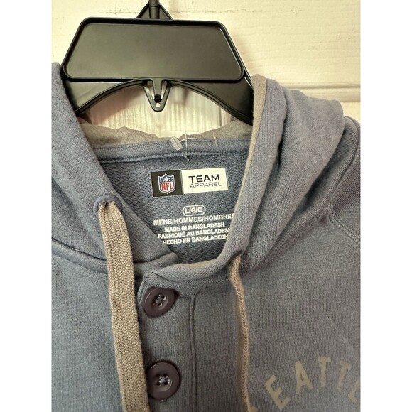 Size L Seattle Seahawks NFL Team Apparel Hoodie Pullover Sweatshirt Mens NEW - Picture 3 of 3